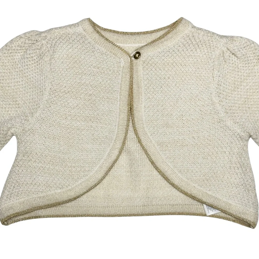 Just One You By‎ Carter’s Cream And Gold Cardigan